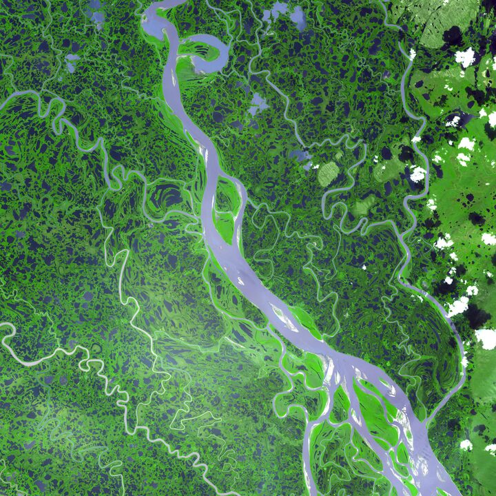 Braided river from space