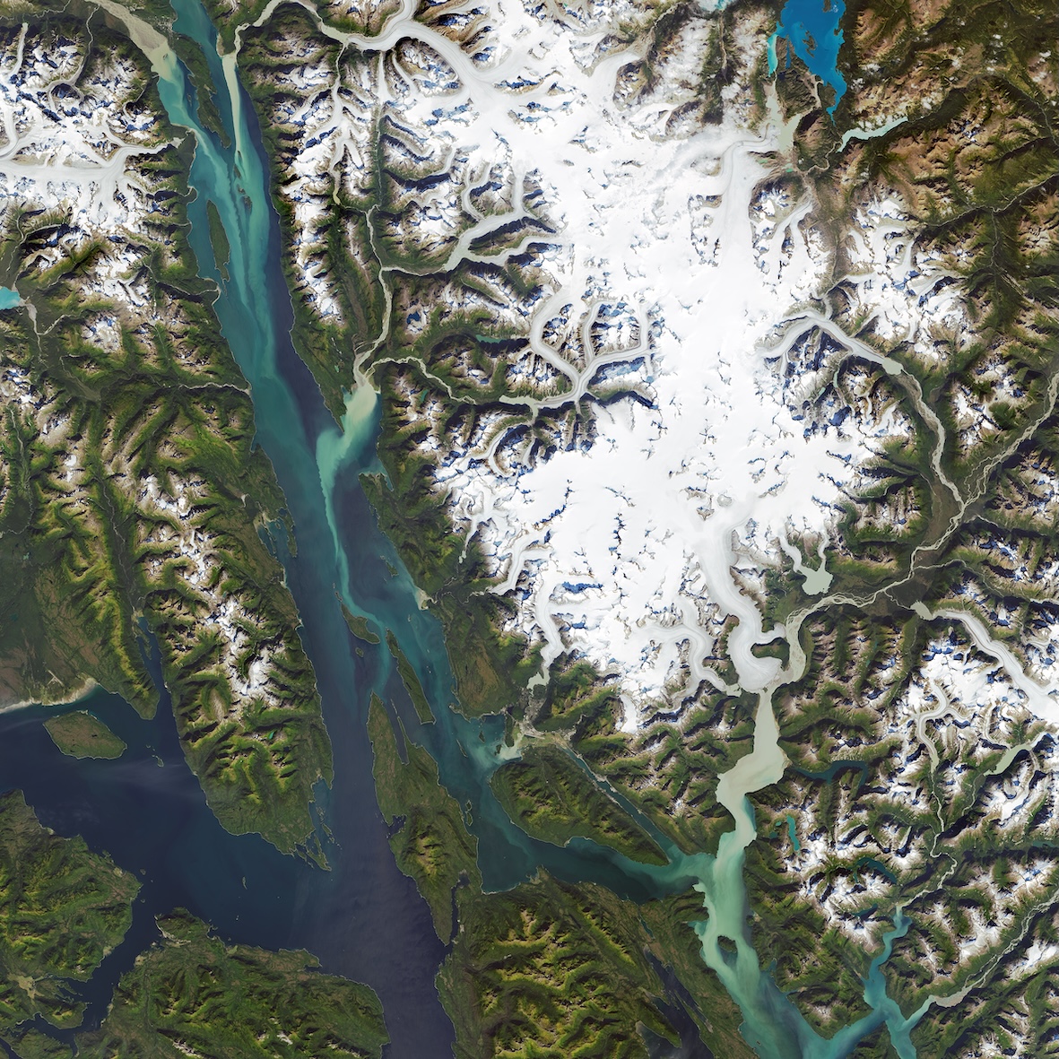 Glaciers from space