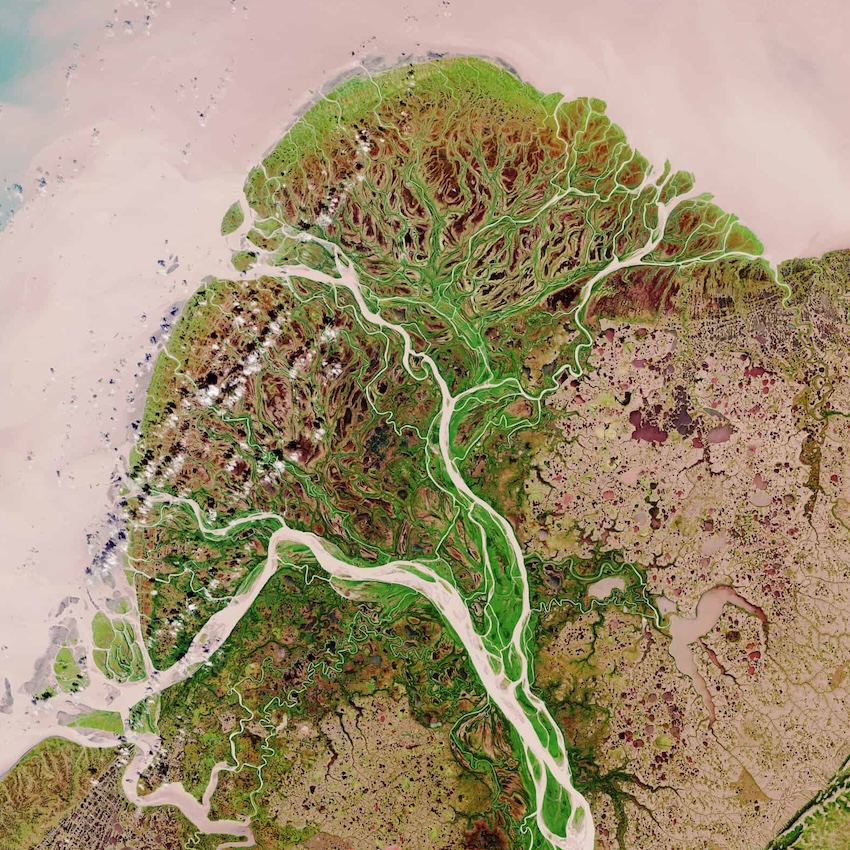 Mountains from space